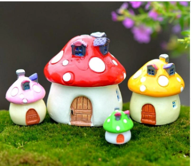 Mushroom Fairy Garden Set