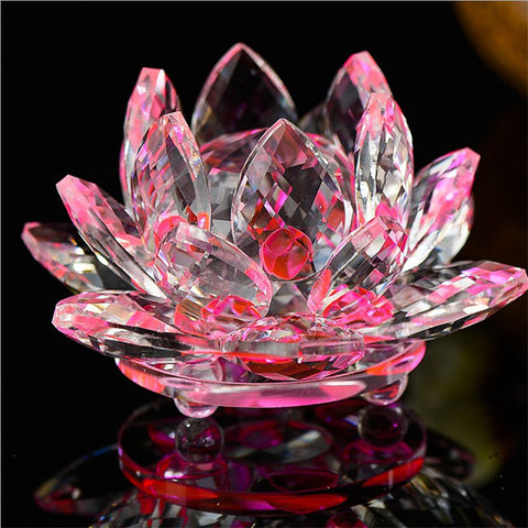 Crystal Lotus Flower Glass Crafts