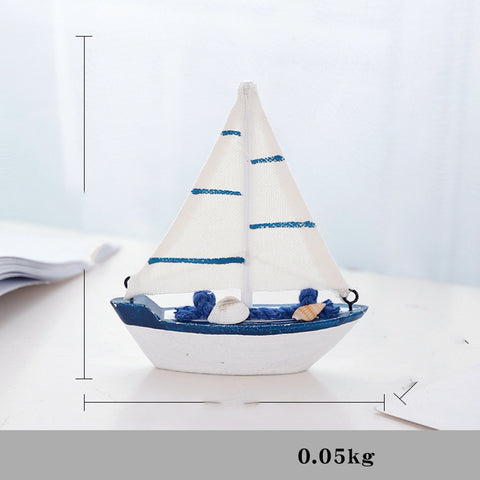 Wooden Canvas Boat Ornaments