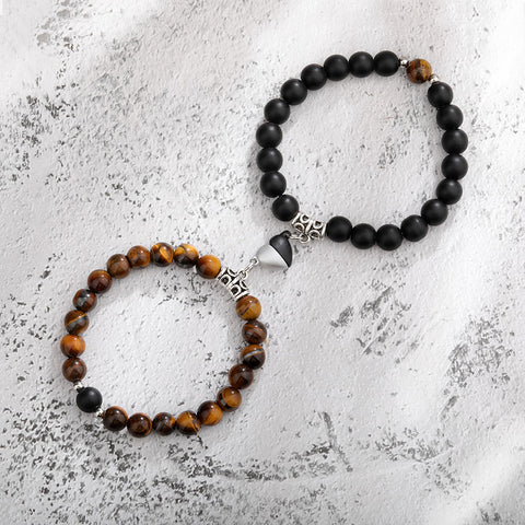 Peach Heart Couple Bracelets