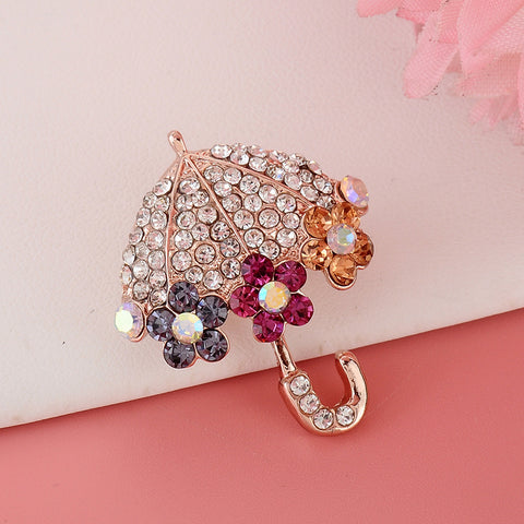 Flower Umbrella Brooch