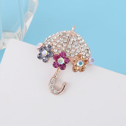Flower Umbrella Brooch