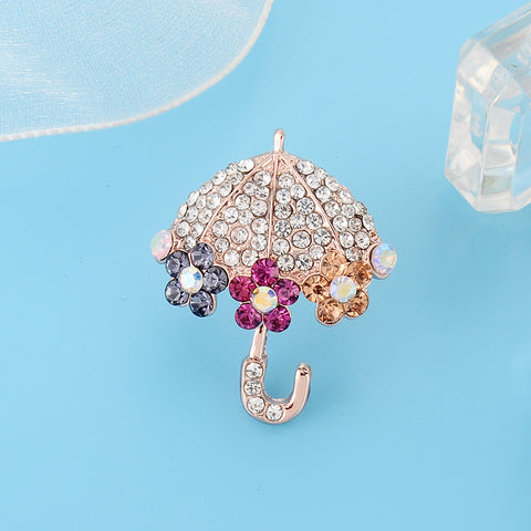 Flower Umbrella Brooch