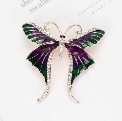 Elegant Brooch Collection: Handmade Pearl Leaf, Angel Wings, Bird & Butterfly Brooches