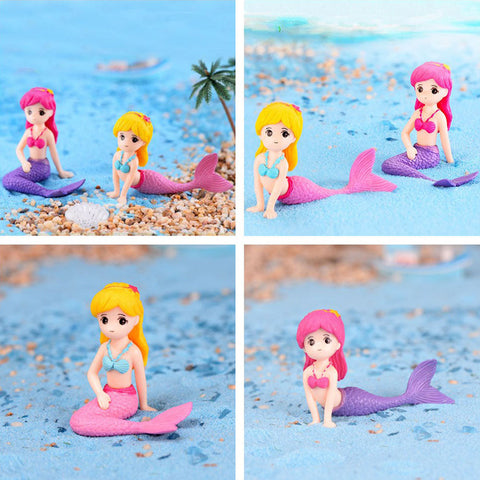 Miniature Nature Collection: Fisherman, Mermaid, Beach, and Autumn
