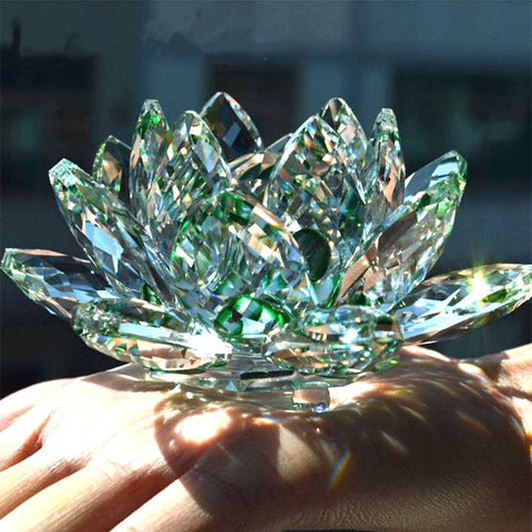 Crystal Lotus Flower Glass Crafts