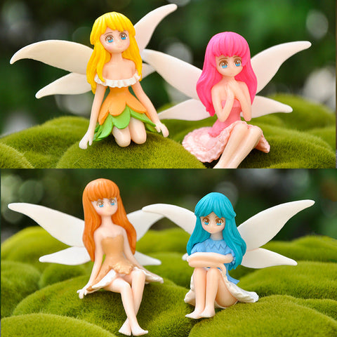 The Fairy Garden Figurines: Angel Doll, Mermaid Fairy, and Sweet Little Fairy