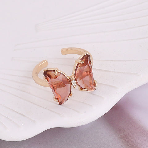Glass Butterfly Ring