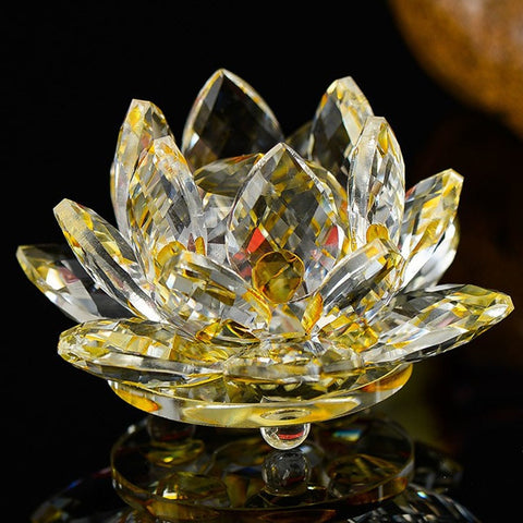 Crystal Lotus Flower Glass Crafts