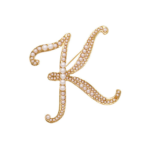 Customize Letter Brooch