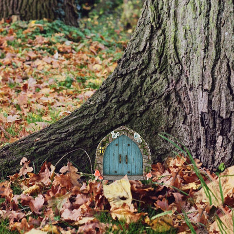 Fairy Garden Door with Mossy Charm