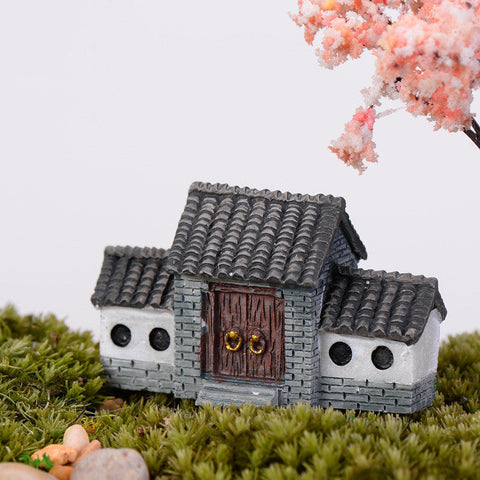 Fantastical Fairy Garden with Ancient Archway and Flower Pots