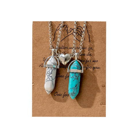 Magnetic Hex Couple Necklace