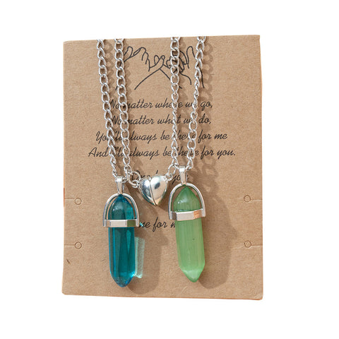 Magnetic Hex Couple Necklace