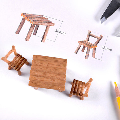 Nostalgic Miniature Table & Chair
