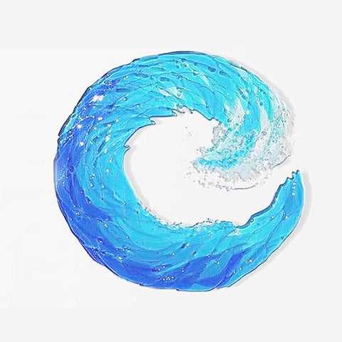 Wave Fused Glass Sculpture