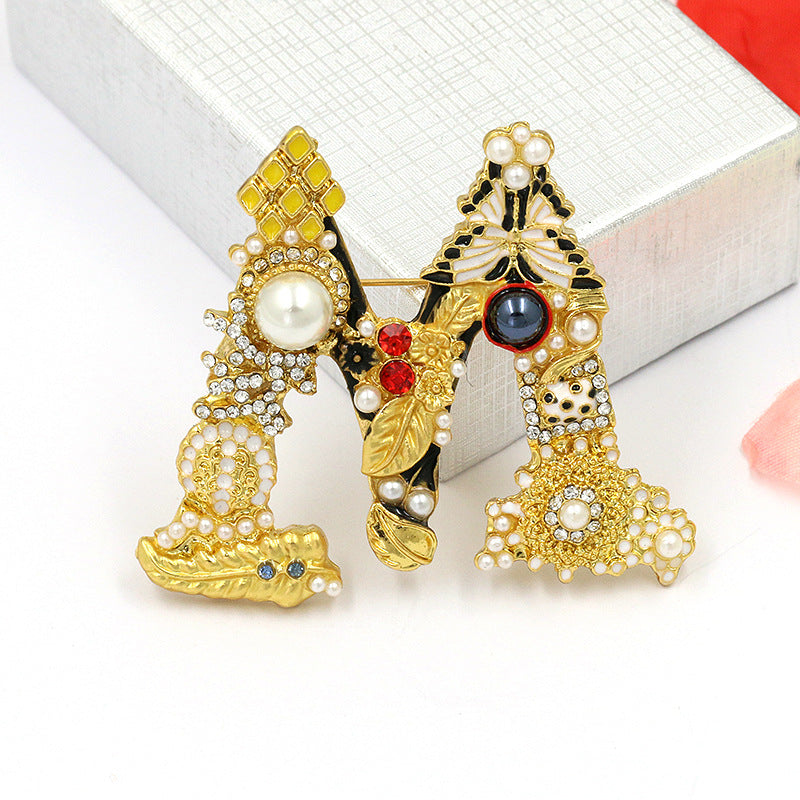 Customize Letter Brooch