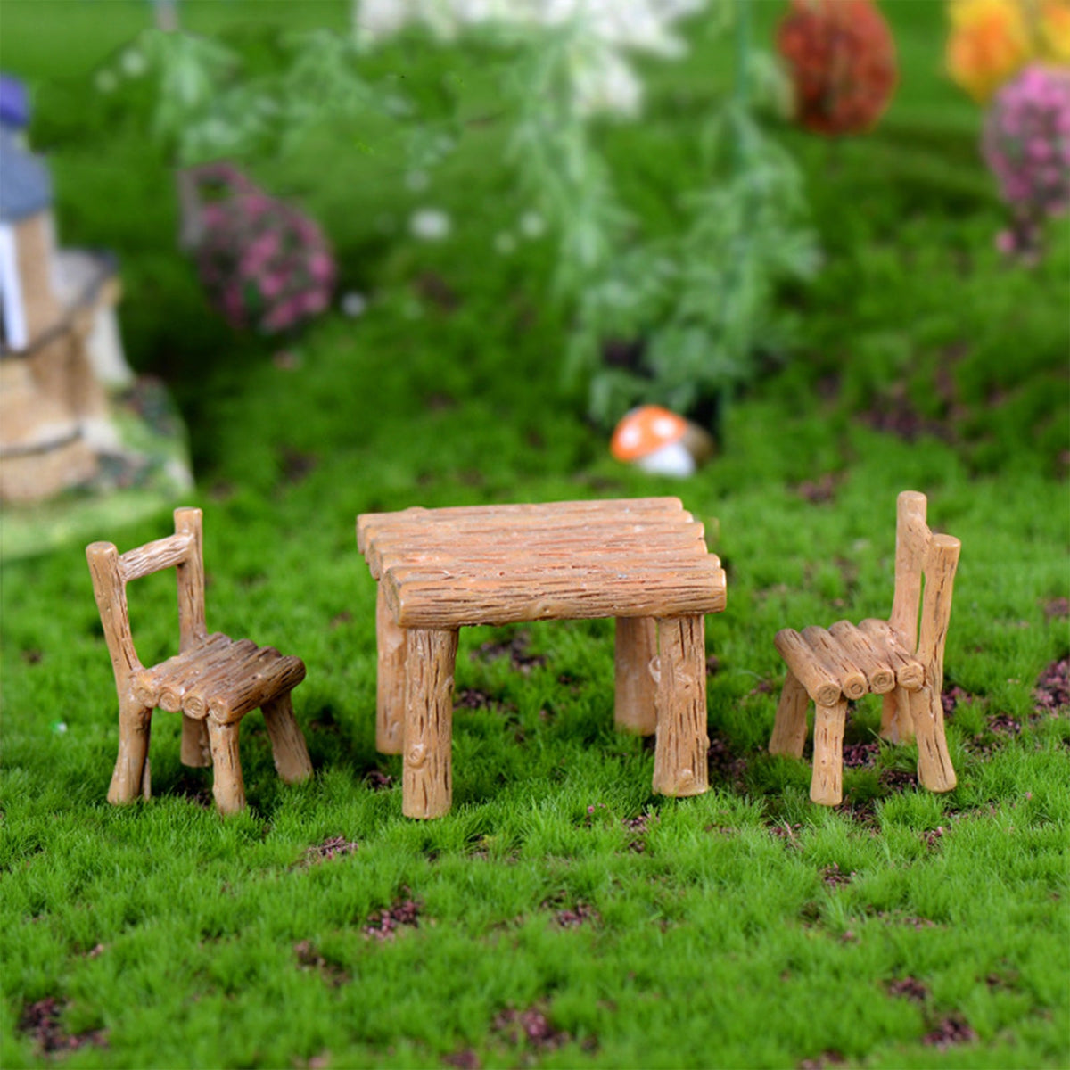 A World of Nostalgia: Miniature Table & Chairs, Craft Small Houses, and Mushroom House