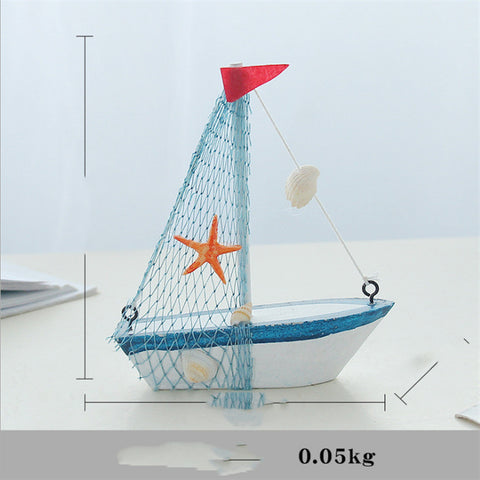 Wooden Canvas Boat Ornaments