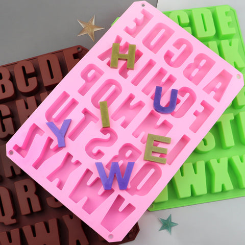 26 Large Letter Silicone Molds