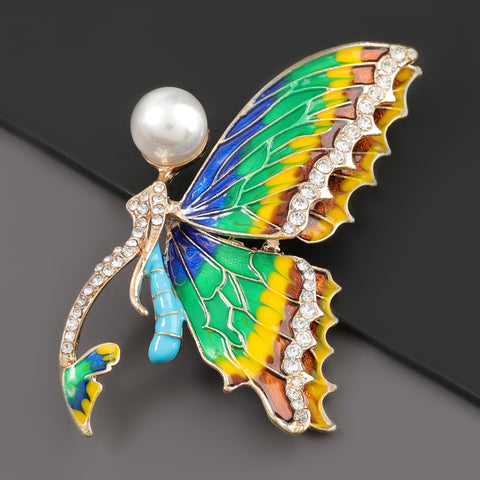 Oil Drop Butterfly Fairy Brooch