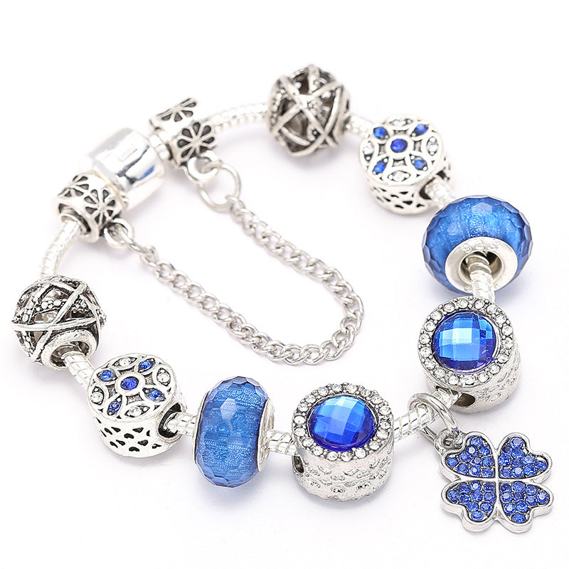 Crystal Bracelets: Blue Charm, Neutral, Chalcedony, Bohemian Fishtail, and Sparkling