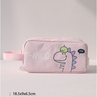 Dino Pencil Bag with Colorful Writing Essentials
