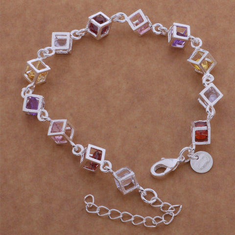 DIY Jewelry Making Kit: Flower Beads, Jewelry Strings, Square Beads Bracelet, and Cubic Glass Beads
