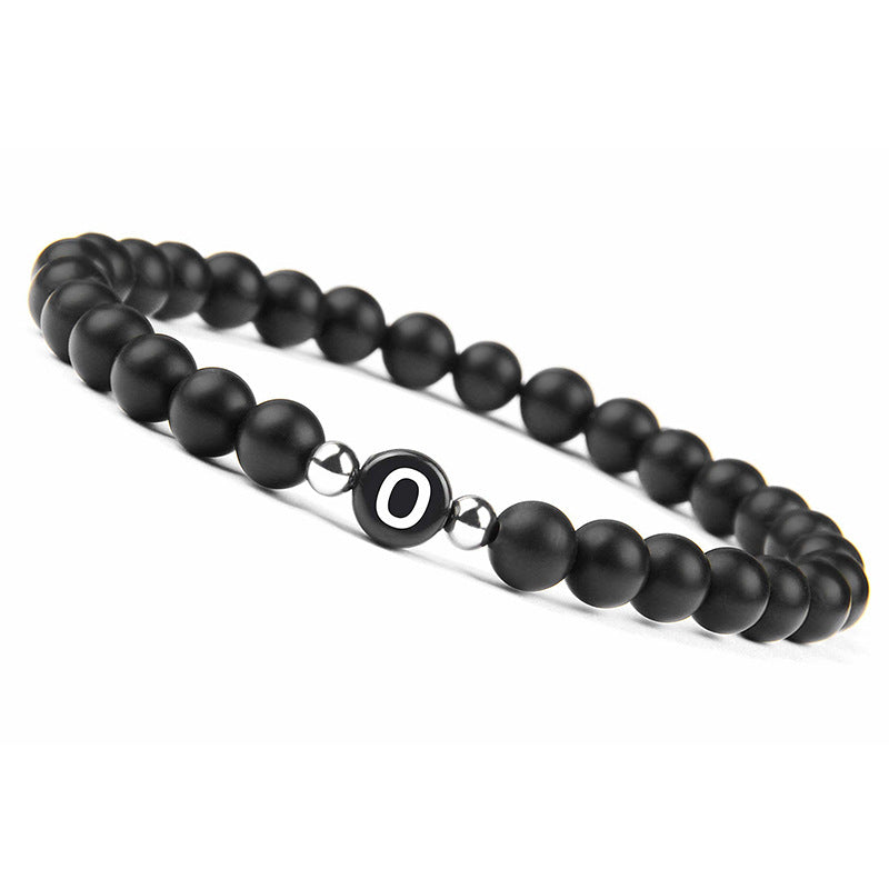 Personalized Agate Letter Bracelet