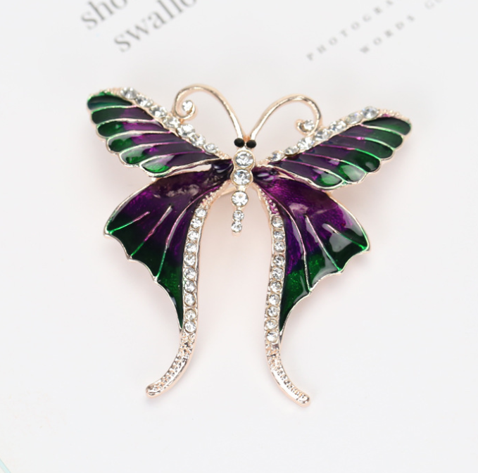 Elegant Brooch Collection: Handmade Pearl Leaf, Angel Wings, Bird & Butterfly Brooches