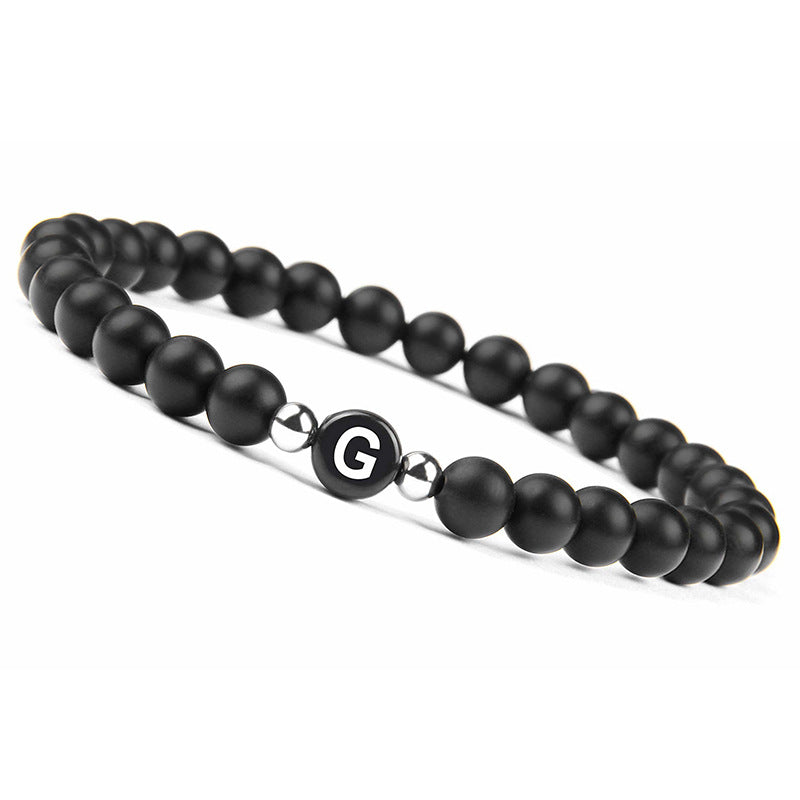 Personalized Agate Letter Bracelet