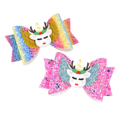 Fluttering Fun: A Set of Glittery, Butterfly, Cute, and Bow Hair Clips