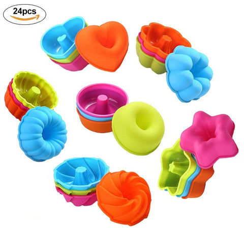 Summer Treats Silicone Baking Mold Set (15 Popsicle and Cupcake Molds)
