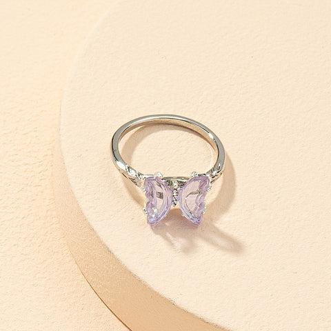 Summer Crystal Butterfly Ring