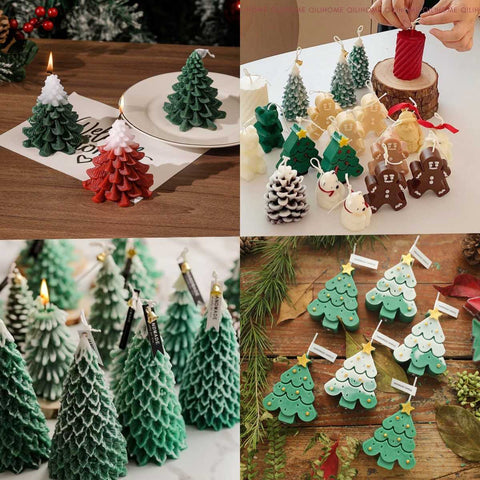 DIY Holiday Bliss: Aromatherapy Candle Making Tools & Christmas Tree Molds