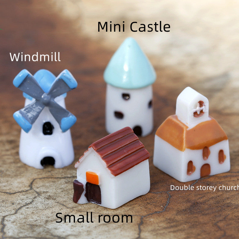 Tiny Castle and Turtle Decors