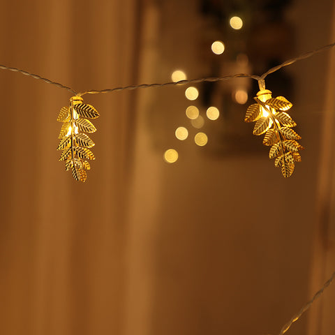 Golden Leaves String Lights