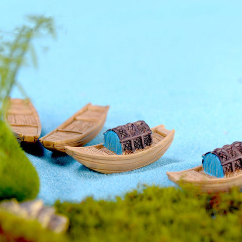 Miniature Garden Set with Fairy Decor and Beach Scene