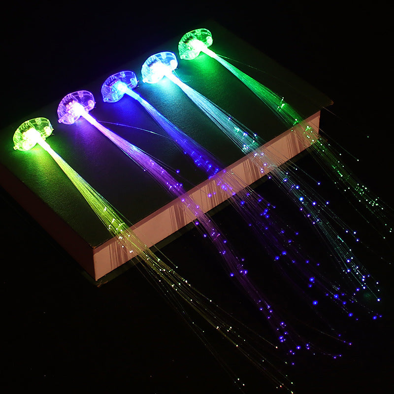 LED Fiber Braids: Colorful Hair Clips