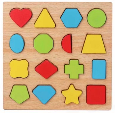 Wooden Alphabet and Number Puzzle Board
