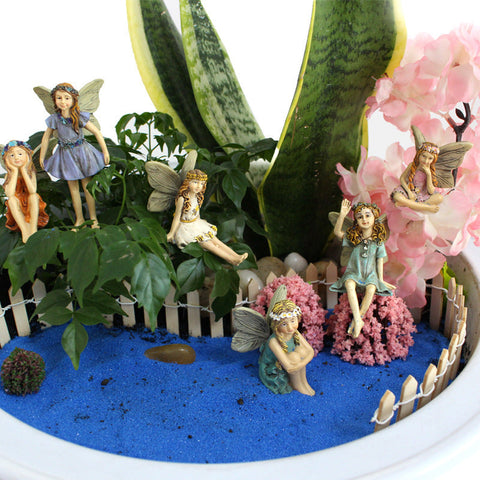 Magical Fairy Garden Fairies with Flowers and Mermaid
