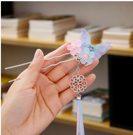 Fairy Tassel Butterfly Hairpin