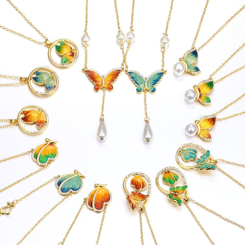 Fluttering Butterfly Necklace Collection