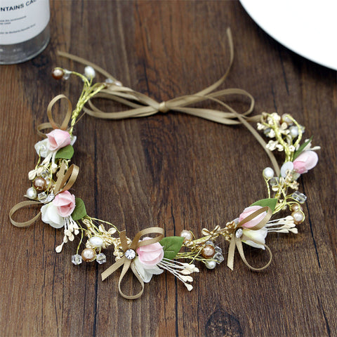 Fantasy Hair Accessory Set: Headbands, Garland, and Shell Clip