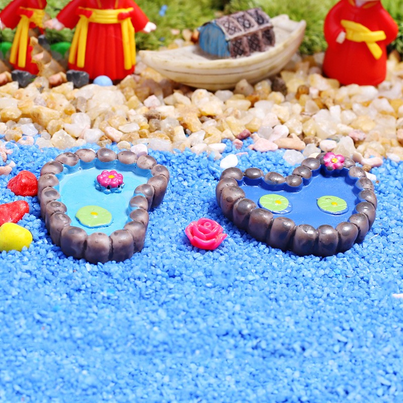 Miniature Fairy Garden Set with Pool, Mushrooms, and Ornaments