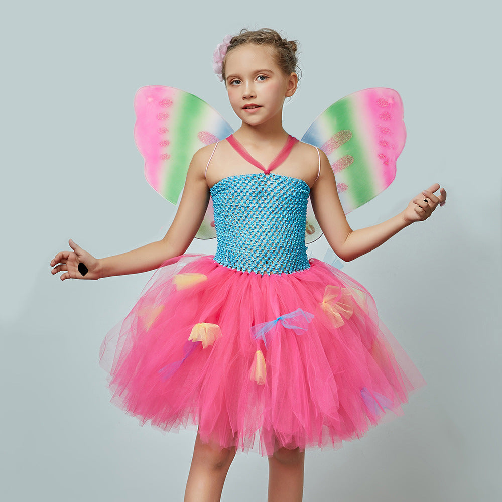 Magical Birthday Kit: Fairy Dress, Crown, Balloons, and Photo Props
