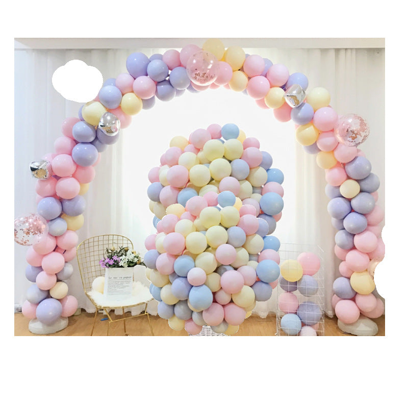 Ballet Birthday Bash: Happy Birthday Pull Flag, Love Balloon, and Macaron Party Balloons Set