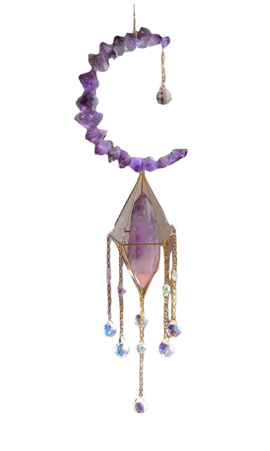 Crystal  Crescent Wind Chimes