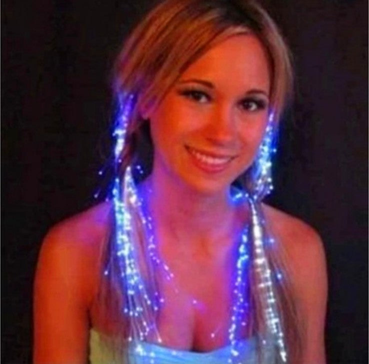 LED Fiber Braids: Colorful Hair Clips