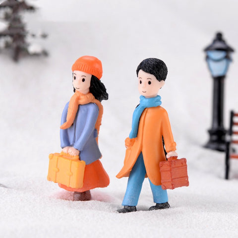 Winter Couple for Fairy Garden